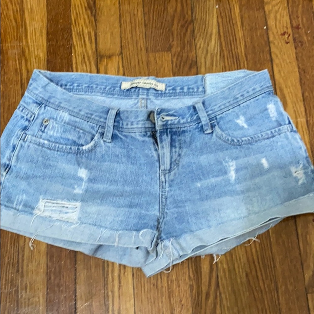 FOREVER 21 ripped light blue shorts